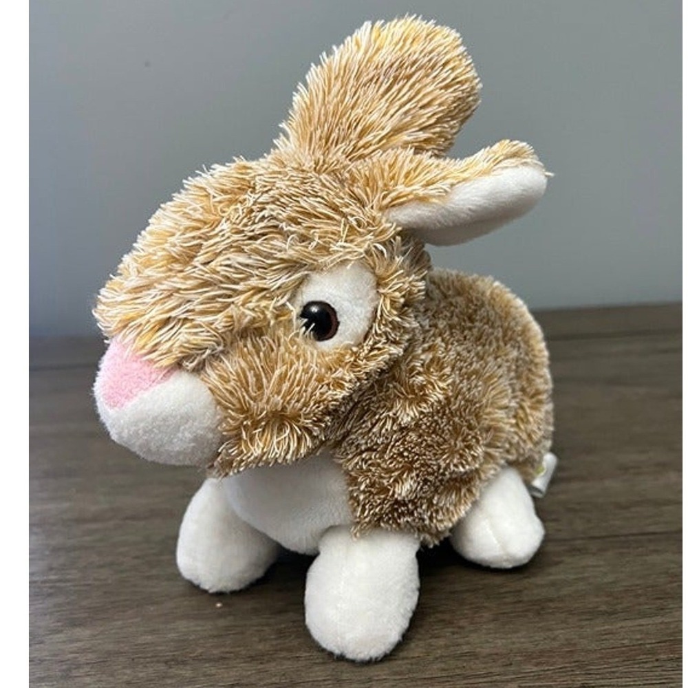 Adventure Planet Bunny Rabbit Plush Shaggy Tan White Stuffed Animal Toy Easter